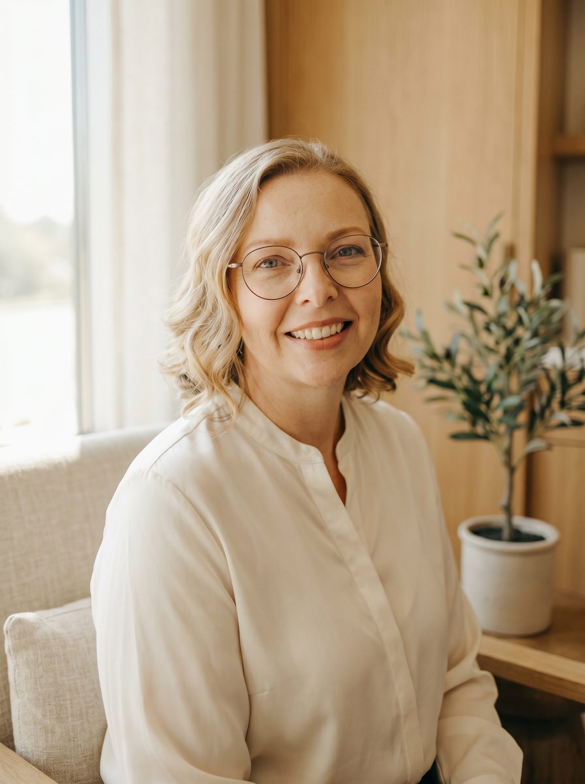 Portrait of Nathalie, APRN and Certified Menopause Coach at Nathalie Hormone Health in Pensacola, Florida